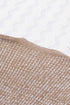 Wrap V Neck Waffle Sweater